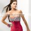 (MY2646) MARRY YOU Sweetheart Crystal Beading Ruffle Red Mermaid Evening Dress