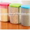 Kitchen Plastic Dry Food Dispenser Box Cereal Nuts Rice Beans Storage Container with Colorful Lid                        
                                                Quality Choice