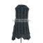 Women fur vest with fox fur collar/knitted rabbit fur vest KZ14037