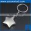 star shape blank metal keychain with U shaped hook