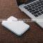credit card shape design portable power bank charger built-in dual usb charging cables for iphone and android phone
