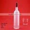 Populary best price triangle liqueur bottle 700ml wine glass bottle frosted high flint bottles