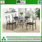 Dining room furniture metal frame table and chair MDF top 1+4