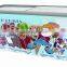 curved glass/flat glass door chest freezer ice cream freezer commercial display showcase