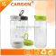 Tritan carabiner 550ml sport clear plastic water bottle