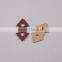 Custom Shape Fashion Design Embossed Logo Trademark Leather cord stopper
