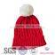 Custom Winter Hats with Ball on Top