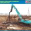 Hydraulic amphibious excavator piledriver , pile extractor, steel pipe pile machine , Model: DZJ250