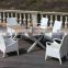 2016 unique design plastic wood rattan wicker dining sets outdoor furniture