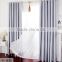 2 panels silvery grommet striped hotel blackout curtains