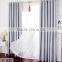 2 panels silvery grommet striped hotel blackout curtains