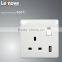 3 pin british eletric socket, uk wall electric usb socket outlet