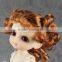 new arrival cute short curly caramel bjd/blythe doll wig with curly bangs