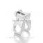 X355 Autonomic Design Free-Roaming Angel Wing Love Heart Charm Bead, Pave Zircon Custom Charm