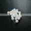 6mm half drilled white round artificial imitation mother of pearl shell pearl beads for earrings studs DIY supplies 3021049