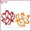 BT0118 Wholesale Leaves Shape Silicone Table Mat Insulating Pat Cup Mat Silicone Pot Holder Silicone Trivet