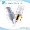 Foundation treatment pump with shiny silver & golden metal shell collar