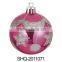 Pink christmas ball with shining paillette