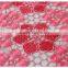 Newest design red floral water soluble sequin lace fabric for garment