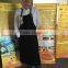 Black big apron with grommet and pocket