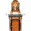 Home Decortive Brass Inlaid Clock With Wooden Chest of Drawers, Antique Table clock With Cabinet, Gold & Red Antique Floor Clock