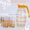 5pcs color glass pitcher set with cups