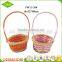 Wholesale colorful hanging wicker easter basket for egg hunt