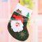 China Personalized Fabric Applique Kit Socks Holders Wool Felted Bulk Christmas Stockings Adorned With Elk Santa Claus Bear Tree