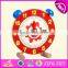 2017 New design children educational toy wooden alarm clock puzzle W14K006