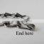 12mm Hard anodized silver color aluminum hook chain for curtain