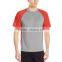 lastest new design two tone color raglan t shirt
