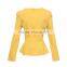 New designs fashion polyester and cotton ruffle bottom long sleeves lace collar and embroidery custom camo jacket fashion