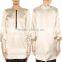 2016 hot sale silk satin blouse fashion designs OEM service