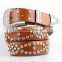 Wholesale Crystal Beaded Belts Belt Pin Buckle Leather Belts Women