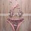 M862 Runwaylover 2016 Sexy Split Paillette Sequins Bikini Swimwear