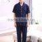 Manufacturers selling men's pajama pants cotton short sleeve cardigan lapel leisure household to take two pieces of cotton suits