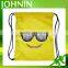 Funny Fashion Custom Design Heat Transfer Printed Emoji Drawstring Bag