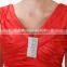 OEM service Sheath Halter Knee Length Mikado Cocktail Party Homecoming Prom Dress Red Ruffling Formal Dress