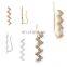 Pave zig zag ear crawlers set