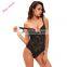 Nightwear Open Ladies adult Black Sexy Push up lace teddy lingerie