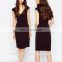 Wholesale Latest Design Sweetheart Neck Cap Sleeve Women Black Pencil Dress