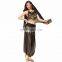 BestDance Sexy Belly Dance Costume Beads Bells Top+Shinny Sequin Balloon Bloomers trouser