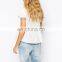 Hot sale drop shipping cheap women blouse sexy lady top fashion t shirt wholesale 2017