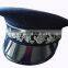 wool dark blue uniform peaked cap