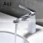 Artistic brass white single handle bathroom faucet for basin