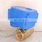 2 way MINI stainless steel & brass electric motorized ball valve cr03