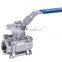 3-pc dn15 ball valve with mounting pad / stainless steel ball valve 1/2 bsp