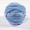Sky Blue Color 19Micron 100% Wool Material Yarn Super Chunky Giant Merino Wool Roving Blanket Yarn