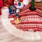 Wholesale Luxury Cheap Sublimation Buffalo Plaid Decoration Dress Fur Xmas Christmas Tree Skirt