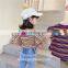 2021 New Spring baby girls colorful tops striped kids rainbow tops casual solid puff long sleeve shirt